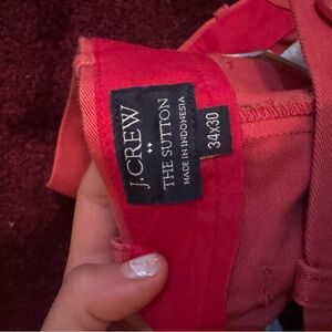 J. Crew The Sutton Pants in Coral and Dockers field khaki